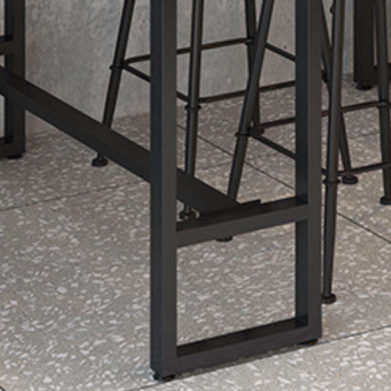 Juego de mesa de pub moderno de 1/2/4 piezas, mesa de mostrador de madera rectangular con taburetes