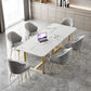 Sintered Stone White Dining Table Luxury Double Pedestal Table for Dining Room Clearhalo ' dining_table' 'Dining Tables & Seating' 'Dining Tables' 'furn' 'furn_dining_table' 'Furniture' 'furniture_dining_table' 'Kitchen & Dining Furniture' 'kitchen&dining_furn' 'kitchen' 'kitchen_dining_table' 1200x1200_d2e262b5-7712-47f3-bdf6-893ac64cd162
