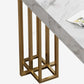 Eigentijdse bar-eettafel voor binnen, marmeren rechthoekige bartafel