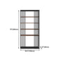 4-Shelf Metal Standard Bookcase Industrial Bookcase for Home Office Clearhalo 'Bookcases' 'furn' 'furn_bookcases' 'Furniture' 'furniture_bookcases' 'kitchen' 'kitchen_bookcases' 'Living Room Furniture' 'Office Furniture' 1200x1200_d2e27822-8d8d-45f2-bbf5-fc88b7f783e1