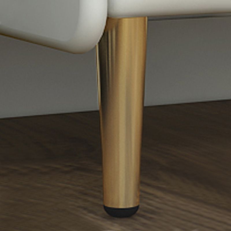 19 inch lang nachtkastje glamour 2-laden stenen top faux lederen nachttafel