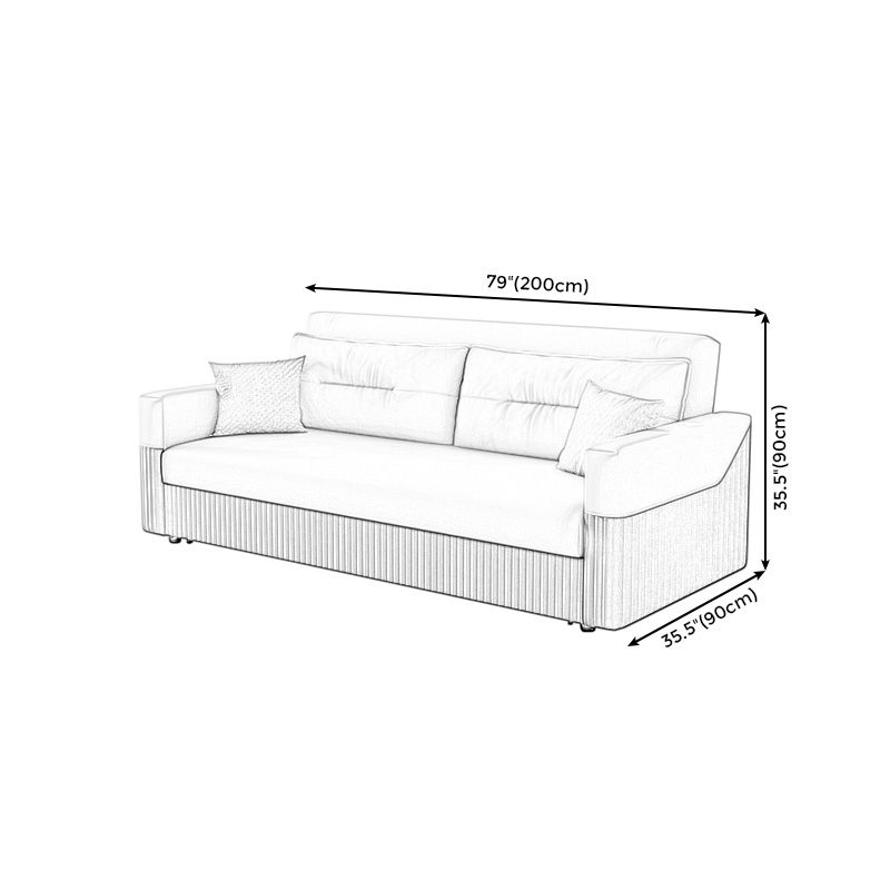 Grijs en wit cabriolet lederen bank vierkante armbekbed met houten frame