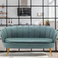 30.7"H Scandinavian Velvet/ Faux Leather Armless Curved Loveseat Sofa Clearhalo 'furn' 'furn_sofas' 'Furniture' 'furniture_sofas' 'kitchen' 'kitchen_sofas' 'Living Room Furniture' 'Sofa' 'sofas' 1200x1200_d2e5a6cb-c955-49c8-b954-56b537298d9c