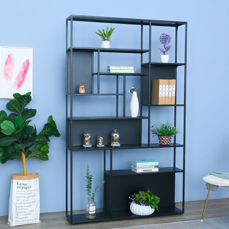 Metal and Wood Modern Book Shelf Open Floor Shelf Bookcase for Home Clearhalo 'Bookcases' 'furn' 'furn_bookcases' 'Furniture' 'Office Furniture' 1200x1200_d2e683d7-6db1-4509-af0f-ac8474b319c6