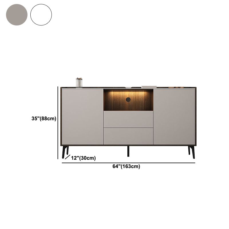 Mueble TV de piedra estilo moderno Mueble TV con 2 puertas y 2 cajones