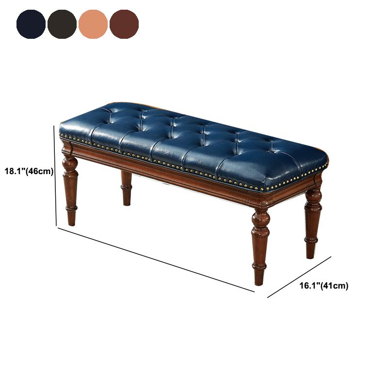 16.1" Wide Upholstered Seating Bench Traditional Entryway and Bedroom Bench with Cushioned Clearhalo 'Benches' 'Chairs & Seating' 'furn' 'furn_benches' 'Furniture' 'Living Room Furniture' 1200x1200_d2e97818-61d5-4aa9-8e45-ea0f6849e471