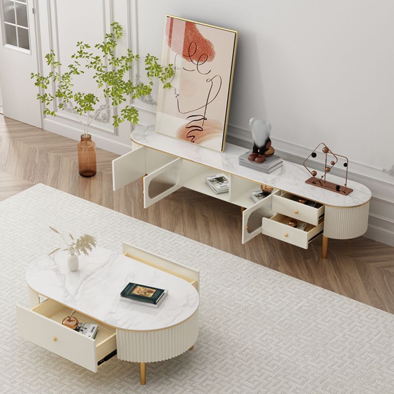 Stone TV Media Console Modern Media Console TV Stand with Drawers Clearhalo 'furn' 'furn_tv_stands_entertainment_centers' 'Furniture' 'Living Room Furniture' 'TV Stands & Entertainment Centers' 'TV Stands & Media Storage Furniture' 'tv_stands_entertainment_centers' 1200x1200_d2eac8c9-ebc2-4bd1-ae1f-3477087f899d