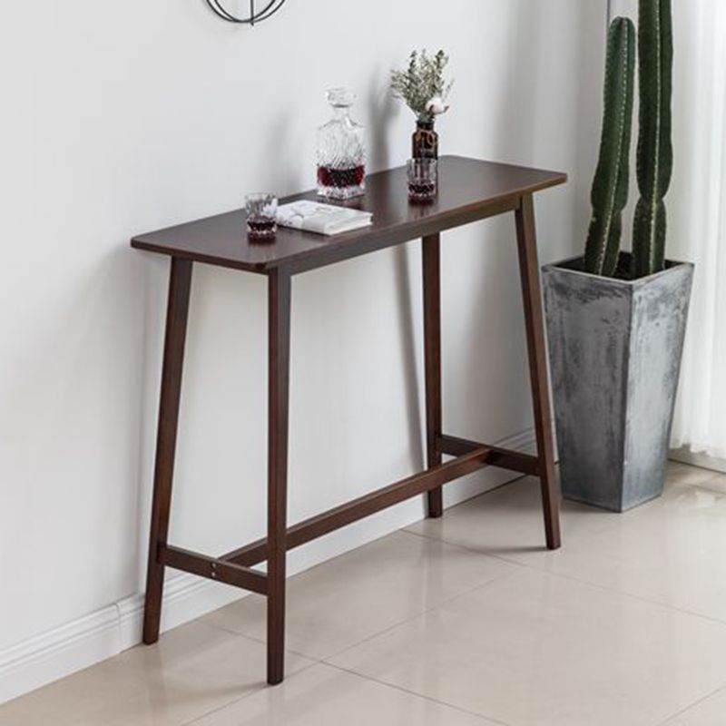 Moderner Bistro-Bartisch, rechteckiger Massivholz-Bartisch für Zuhause