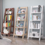 4 estanterías de estantería de escalera de madera moderna 55.1 "H x 14.2" W