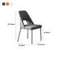Silla lateral abierta para el hogar de cuero sintético silla de comedor moderna con piernas negras
