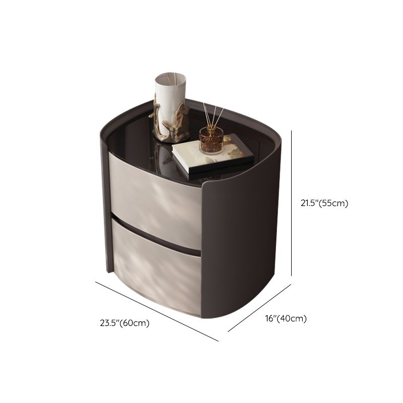 モダンなアクセントテーブルナイトスタンドアンティークフィニッシュベッドナイトスタンドの引き出し付き