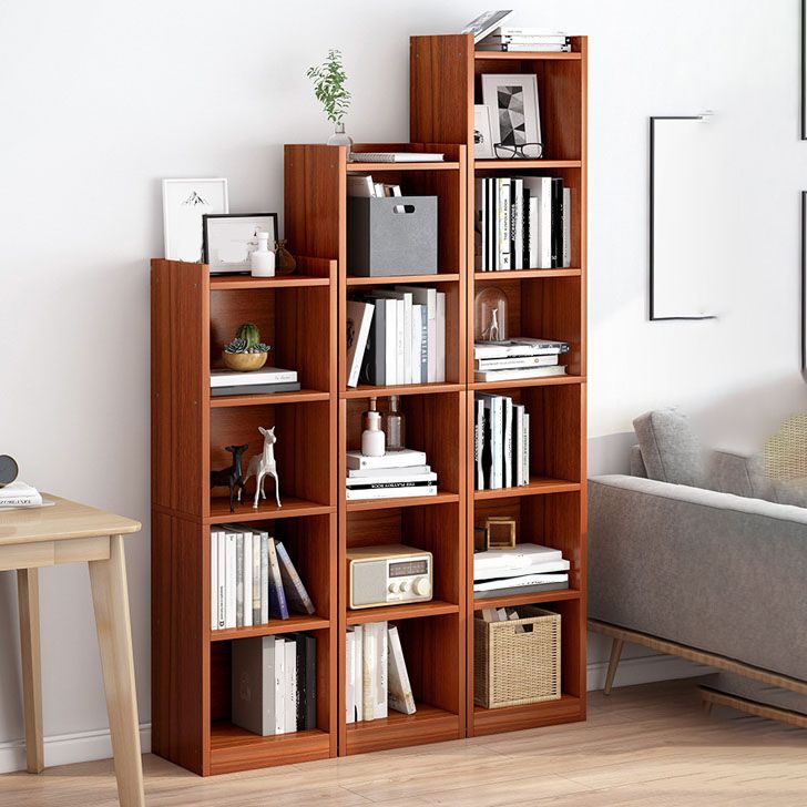 Modern Style Standard Bookcase Engineered Wood Closed Back Bookshelf Clearhalo 'Bookcases' 'furn' 'furn_bookcases' 'Furniture' 'Office Furniture' 1200x1200_d2f1fe39-5ebf-47eb-afb5-2aed061812cd
