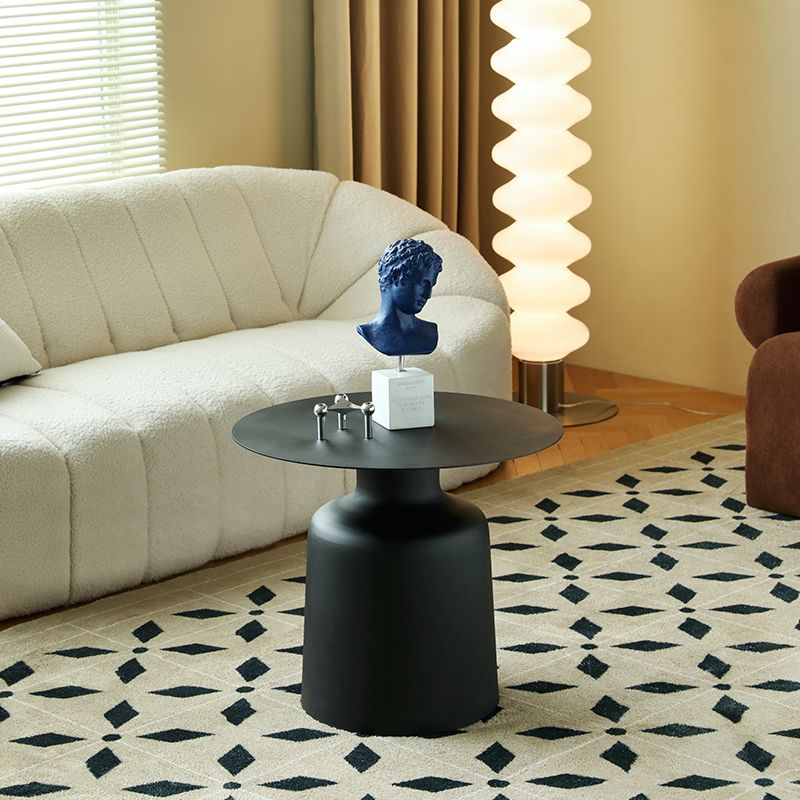 Mid-century Modern Pedestal Cocktail Table Iron Round Top Coffee Table Clearhalo 'Coffee & Accent Tables' 'Coffee Tables' 'coffee_tables' 'furn' 'furn_coffee_tables' 'Furniture' 'Living Room Furniture' 1200x1200_d2f58dea-0068-46cd-9efb-69961a51e638