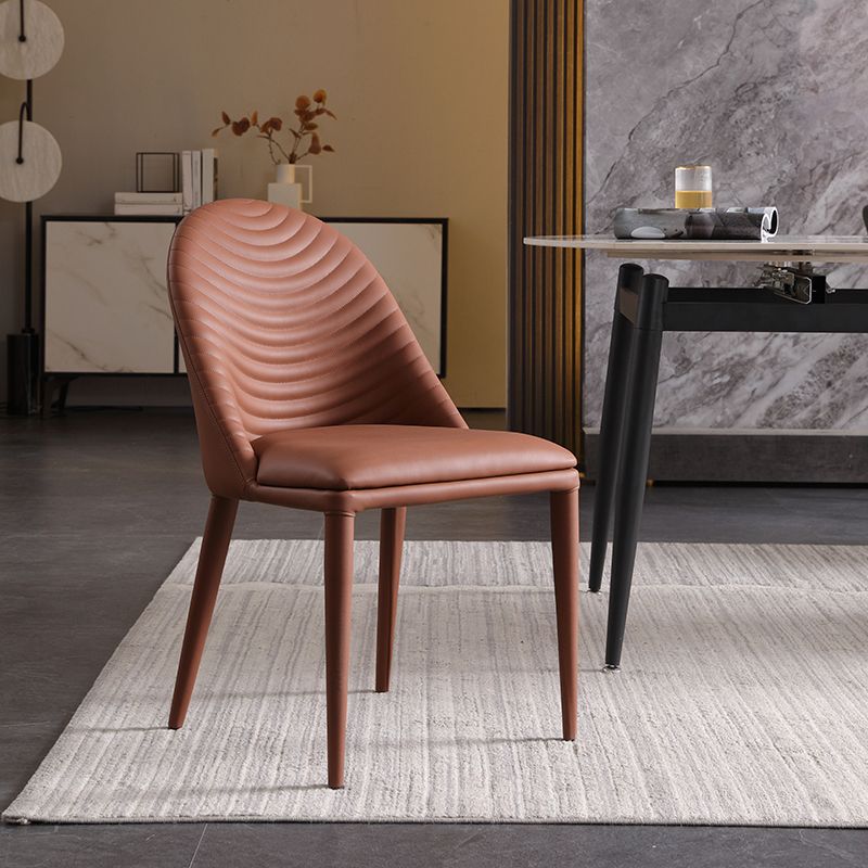 Minimalist Style Leather Dining Chairs for Home Armless Solid Back Side Chairs Clearhalo 'Dining Chairs' 'Dining Tables & Seating' 'dining_chair' 'furn' 'furn_dining_chair' 'Furniture' 'Kitchen & Dining Furniture' 1200x1200_d2f611ea-c4f0-4240-8d8a-ce66c4c9df08