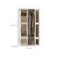 White Foldable Plastic Wardrobe Freestanding Wardrobe with Shelves