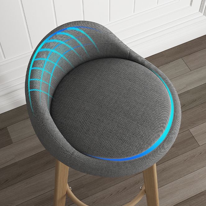 Scandinavian Style Bar-stool with Steel Legs Single Counter Stool for Kitchen Bar Clearhalo 'Bar Furniture' 'Bar Stools' 'bar_stools' 'furn' 'furn_bar_stools' 'furniture_bar_stools' 'Kitchen & Dining Furniture' 'kitchen&dining_furn' 'kitchen' 'kitchen_furn' Furniture' 1200x1200_d2f78782-ab5d-431a-ae68-f50efe879c38