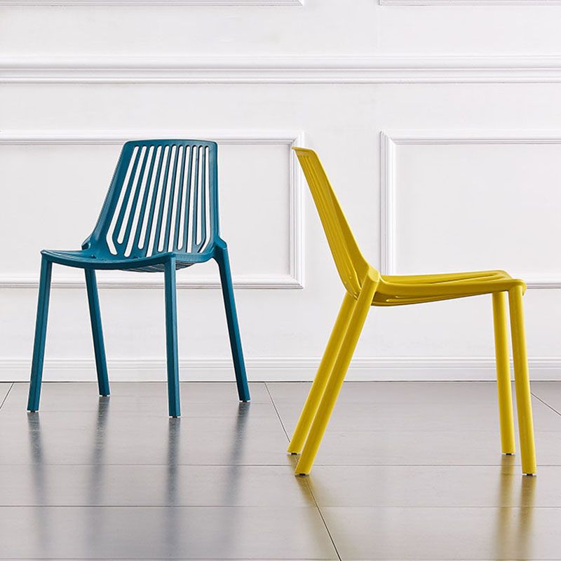 Modern Chairs Dining Stackable Armless Chairs with Plastic Legs for Kitchen Clearhalo 'Dining Chairs' 'Dining Tables & Seating' 'dining_chair' 'furn' 'furn_dining_chair' 'Furniture' 'furniture_dining_chair' 'Kitchen & Dining Furniture' 1200x1200_d2f957fc-b2c5-4fff-81b7-4d55ea09cafe