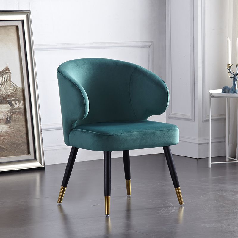 Velvet Dining Arm Chair Upholstered Dining Accent Chair for Home