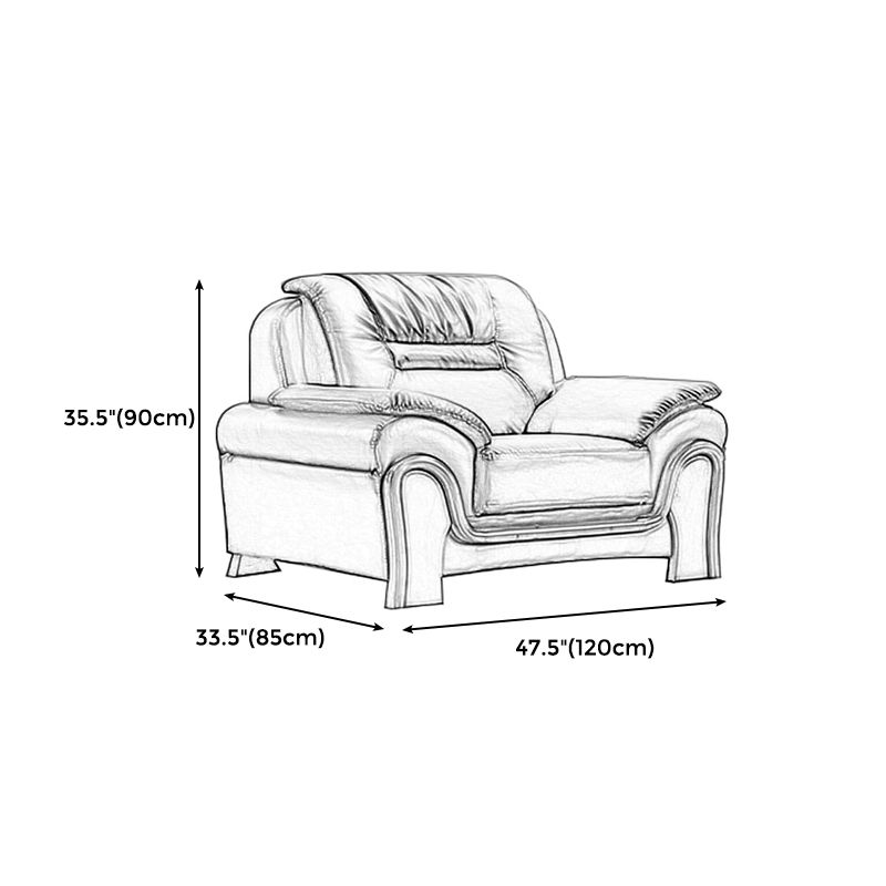 Traditional Sewn Pillow Back Sofa 35.43"High Rolled Arm Sofa, Black Clearhalo 'furn' 'furn_sofas' 'Furniture' 'furniture_sofas' 'kitchen' 'kitchen_sofas' 'Living Room Furniture' 'Sofa' 'sofas' 1200x1200_d2fc0c64-c62c-4c82-a7a3-1d5d2610ccb1