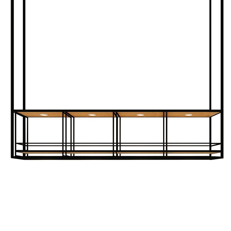 Metaalhangende wijnglasrek Moderne zwarte kleur wijnrek kit