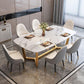 Luxury Rectangle Sintered Stone Top Dining Set 1/2/5/6/7 Pieces Dining Table with Chairs Clearhalo 'Dining Room Sets' 'Dining Tables & Seating' 'dining_room_set' 'furn' 'furn_dining_room_set' 'Furniture' 'furniture_dining_room_set' 'Kitchen & Dining Furniture' 1200x1200_d2fd6971-d442-4ee2-a092-665756c417b1