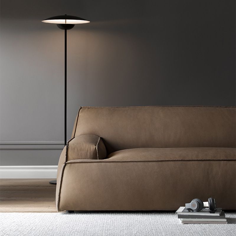 Contemporary Recessed Arm Sofa Tight Back Settee for Living Room