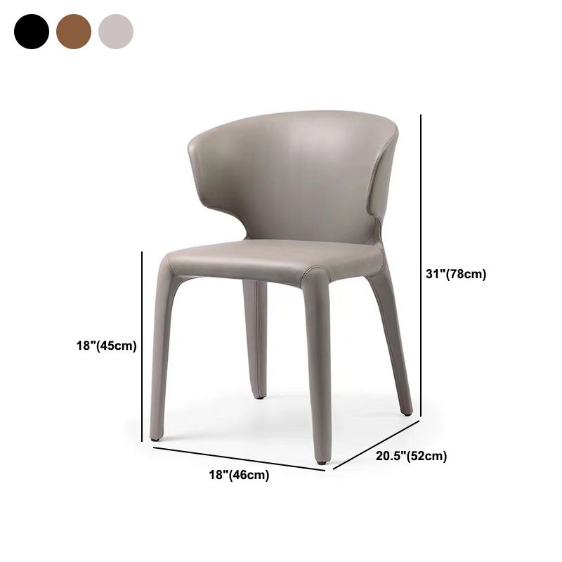 Contemporary Style Dining Chair Faux Leather Low Back Dining Side Chair Clearhalo 'Dining Chairs' 'Dining Tables & Seating' 'dining_chair' 'furn' 'furn_dining_chair' 'Furniture' 'Kitchen & Dining Furniture' 1200x1200_d2ff8bbb-0c87-44ff-af9e-d411b23a1fe7