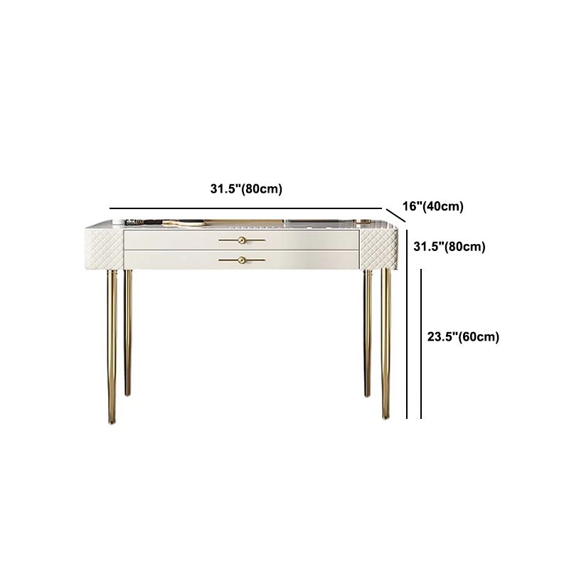 Table de maquillage blanc pour chambre avec tiroir 15,74 "W x 31,49" H