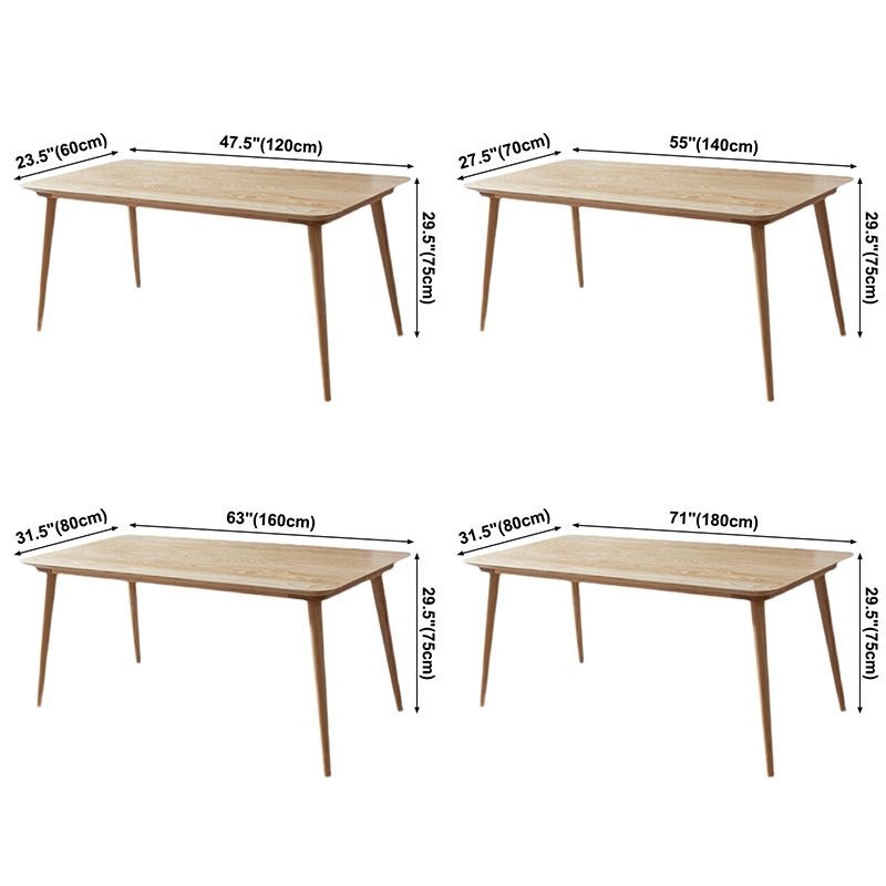 Modern Ash Wood Table Rectangle Dining Table with Wooden 4 Legs for Restaurant Clearhalo ' dining_table' 'Dining Tables & Seating' 'Dining Tables' 'furn' 'furn_dining_table' 'Furniture' 'furniture_dining_table' 'Kitchen & Dining Furniture' 'kitchen&dining_furn' 'kitchen' 'kitchen_dining_table' 1200x1200_d3001b59-486d-4853-909f-57fd82fcfe66