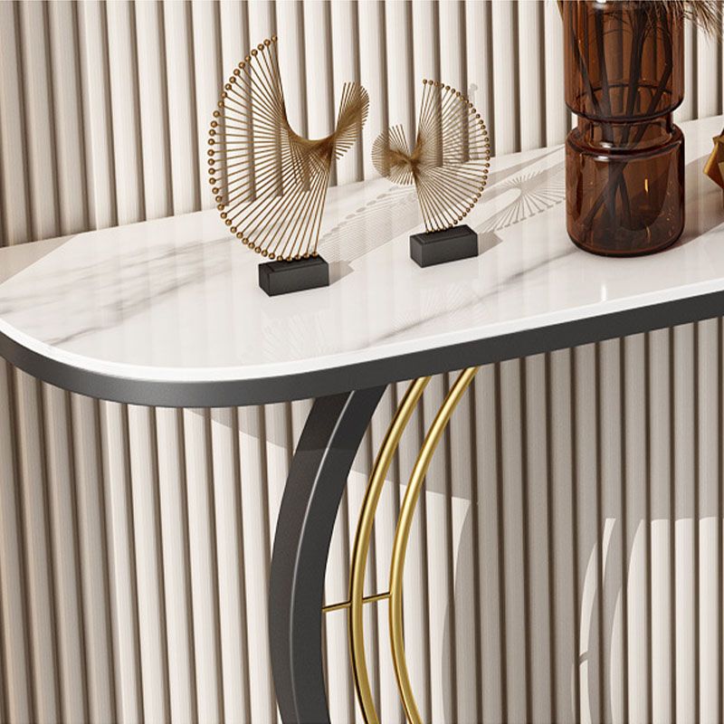 Tavolo di divano console di ferro contemporaneo tavolino in pietra mezzano per la sala