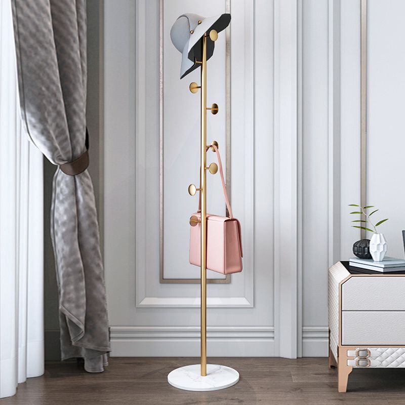 Metal Hall Tree Free Standing Entryway Kit Changer con ganchos