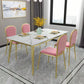 Metal Traditional Luxury Rectangle Table Sintered Stone Top Table with 4 Legs Clearhalo ' dining_table' 'Dining Tables & Seating' 'Dining Tables' 'furn' 'furn_dining_table' 'Furniture' 'furniture_dining_table' 'Kitchen & Dining Furniture' 'kitchen&dining_furn' 'kitchen' 'kitchen_dining_table' 1200x1200_d302b568-ce77-4fb1-aaa6-356203897f66