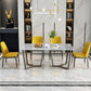 Modern 1/5/7 Pieces Dining Set Rectangle Stone Dining Table for Dining Room Kitchen