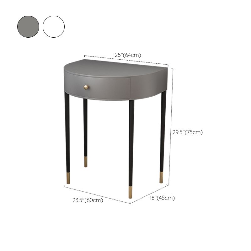 Modern Semicircle Slate Top Table Makeup Vanity with Drawers Clearhalo 'Bedroom Furniture' 'furn' 'furn_makeup_vanities' 'Furniture' 'Makeup Vanities' 'makeup_vanities' 1200x1200_d303dcff-b73c-4a32-a897-fe34aa3576d5