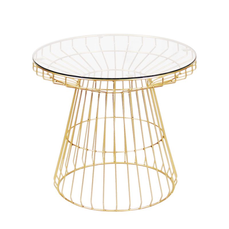 Mesa redonda de vidrio de estilo moderno dié Dia de 19.7 pulgadas