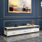 Glam TV Media Stand Console multimédia de rangement ouverte avec 3 tiroirs