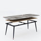 Stone and Steel Dining Table Industrial Grey Dinner Room Kitchen Table