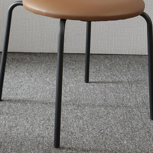 Contemporary Dining Side Chair PU Leather Stacking Side Chair Clearhalo 'Dining Chairs' 'Dining Tables & Seating' 'dining_chair' 'furn' 'furn_dining_chair' 'Furniture' 'Kitchen & Dining Furniture' 1200x1200_d306b1af-dfa1-484b-9d65-9823e21a9967