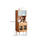 Modern Glass Doors Dining Hutch Pine Storage Cabinet for Living Room Clearhalo 'Display & China Cabinets' 'display_china_cabinets' 'furn' 'furn_display_china_cabinets' 'Furniture' 'Kitchen & Dining Furniture' 1200x1200_d30906bc-c559-48df-9dbb-3cf0fb125636