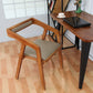 Home Indoor Dining Chair Pine Solid Wood Open Back Arm Chair