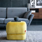 Modern Pouf Ottoman Velvet Upholstered Fade Resistant Solid Color Square Ottoman