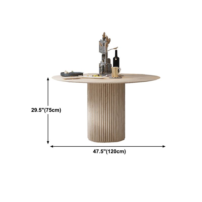 ホームキッチン用のコンテンポラリースタイルのダイニングテーブルラウンドソリッドウッドダイナーテーブル