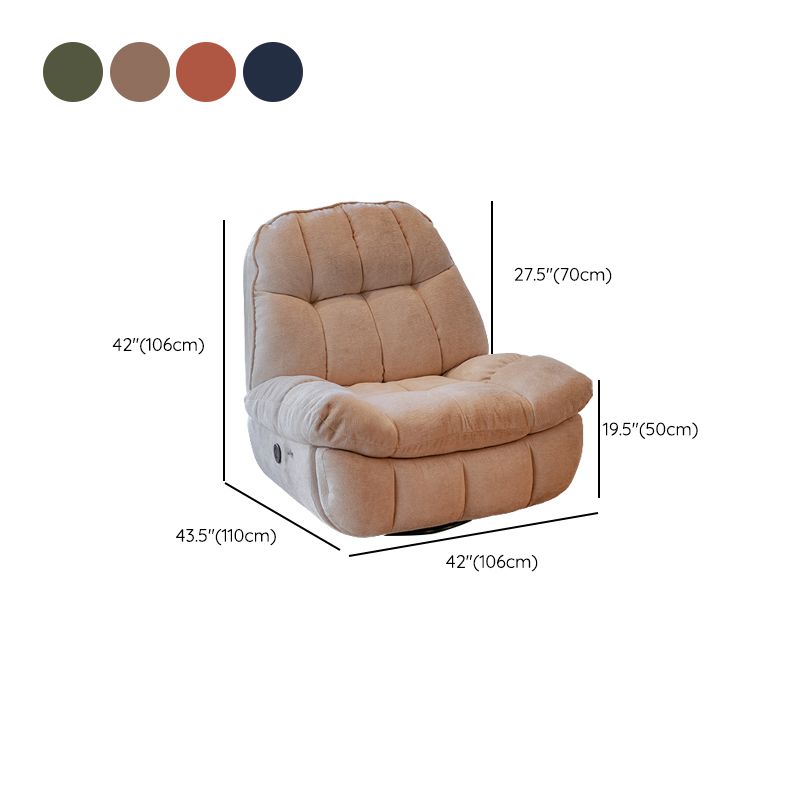 Recliner standard trapuntata di Chenille contemporanea con archiviazione