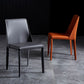 Silla lateral de estilo sólido de estilo sólido sólido silla de comedor de cuero