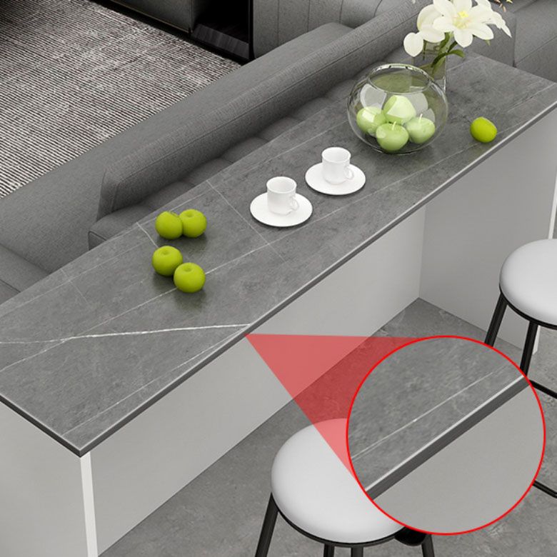 Mesa de comedor de bar interior contemporánea Mesa de taburete de bar rectangular