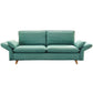 Contemporary Square Arm Cushions Sofa Fabric Standard Settee