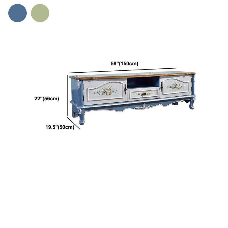 Console TV in legno massiccio tradizionale Casa TV in stoccaggio chiuso