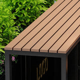 Set da esterno moderno e sgabello da esterno da 1/5 pezzi set di bistrot rettangolo in legno e metallo