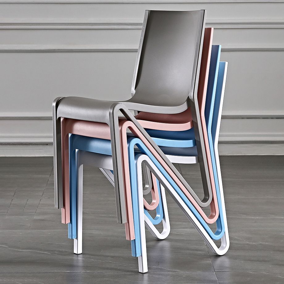 Modern Stackable Square Dining Chair Acrylic Dining Armless Chair for Kitchen Clearhalo ' kitchen&dining_furn' 'Dining Chairs' 'Dining Tables & Seating' 'dining_chair' 'furn' 'furn_dining_chair' 'Furniture' 'furniture_dining_chair' 'Kitchen & Dining Furniture' 'kitchen' 1200x1200_d310eb78-7eb6-46a6-b310-83c0cc0cbe17