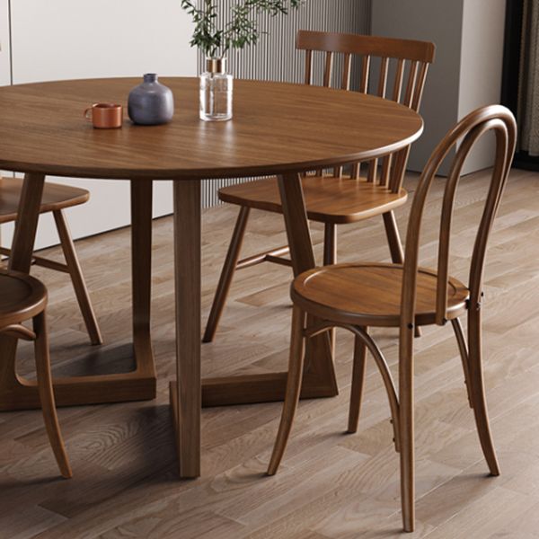 Modern Style Dinette Set 1/2/4/5 Pcs Round Solid Wood Dinette Table with Dining Chair Clearhalo 'Dining Room Sets' 'Dining Tables & Seating' 'dining_room_set' 'furn' 'furn_dining_room_set' 'Furniture' 'Kitchen & Dining Furniture' 1200x1200_d313b47d-95ff-44a1-9acd-00f06bbe2fd5
